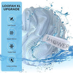 SHOWER BOUQUET Loofah-Bath-Sponge XL Soft-Pastel-Colors 4-Pack // Extra-Large - Image 3