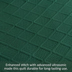 Yiran Twin Quilt Set, Emerald Green Lightweight Soft Bedspreads Bedding Set - Image 6