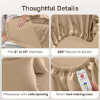 California Design Den Twin Bed Sheets 100% Cotton Sateen, 600 Thread Count - Image 6