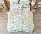SLEEPBELLA Duvet Cover King, 600 Thread Count Cotton 3pcs Bedding Set Blue - Image 2