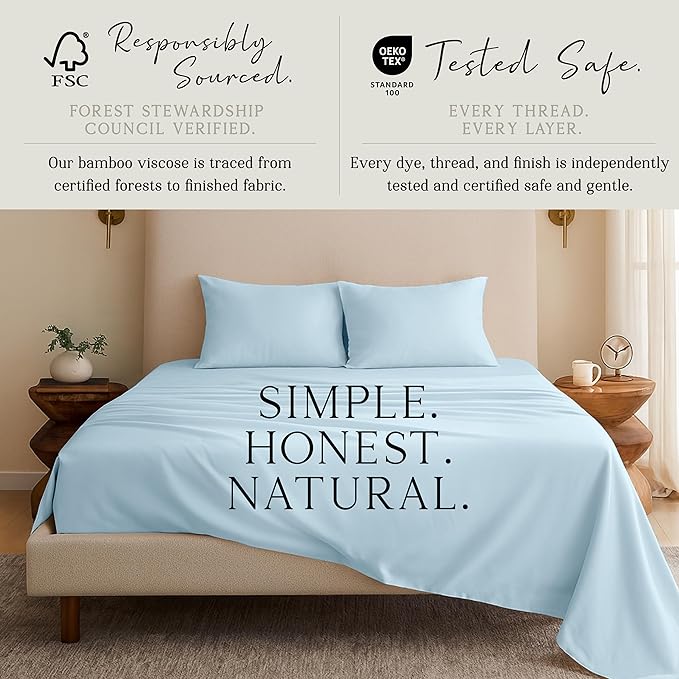 Karissa Mae Cooling Bamboo Viscose King Size Pillowcase Set | 100% FSC - Image 4