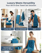 LANE LINEN Luxury 6-Piece Bath Towel Set - Image 5