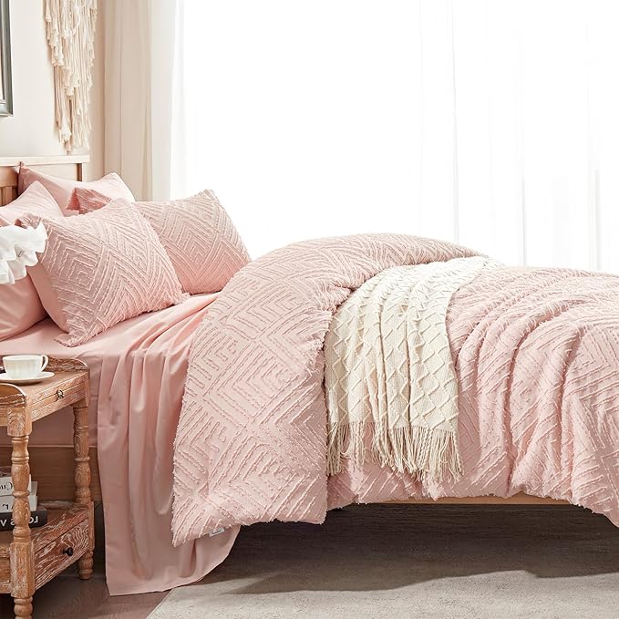 Zzlpp Queen Comforter Set 7 Pieces, All Season Boho Bedding Sets - Image 3