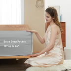 Sunflower Full Fitted Sheet, 1-Piece Extra Deep Pocket Fitted Bottom Sheet 22" - Image 3