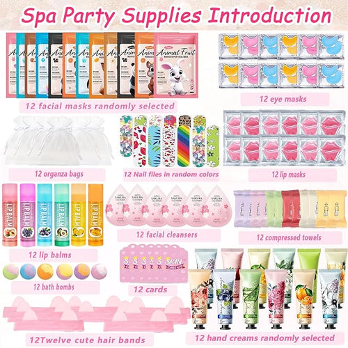 144 PCS Spa Party Supplies for Women, Spa Day Favors Essentials Include Face - Image 2