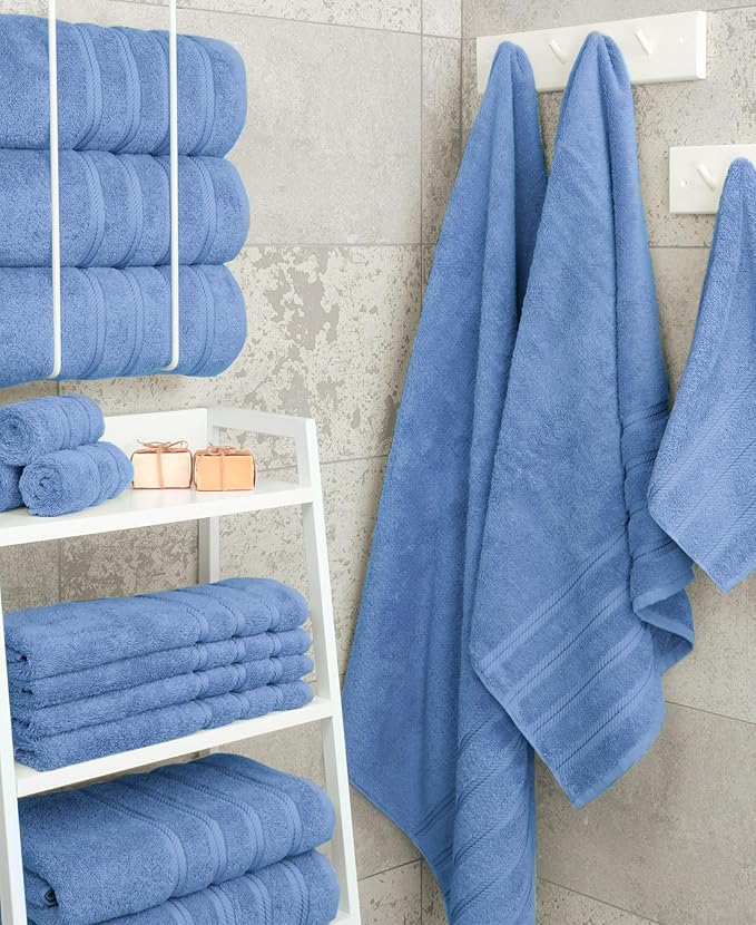 American Soft Linen Luxury 4 Piece Bath Towel Set, 600 GSM 100% Cotton Turkish - Image 2