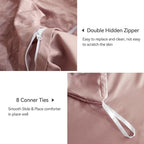 JELLYMONI Smokey Pink Duvet Cover Full Size, Soft Breathable Seersucker Duvet - Image 5
