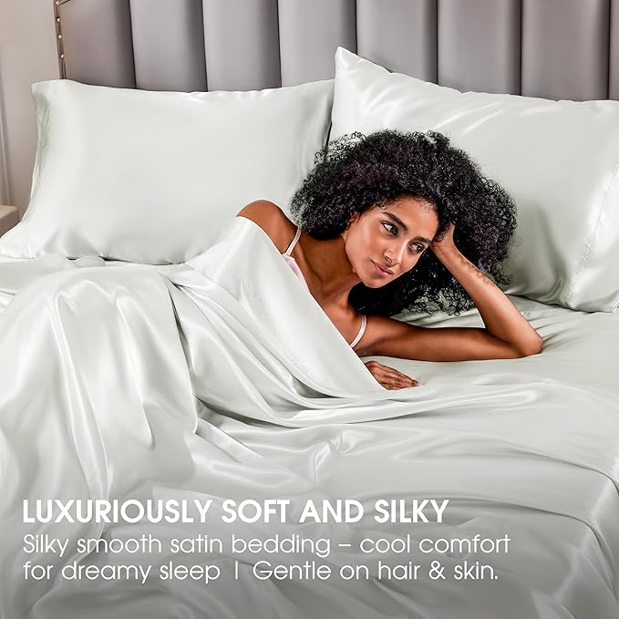 FreshCulture Satin Sheets King Size - Image 6