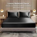 BEDELITE Satin Fitted Sheet and Pillowcase Set, Luxury Soft Similar to Silk - Image 2