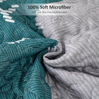 Dintszyayue Boho Quilt Set King 3 Pieces Teal Aztec Texture Bedspread Coverlet - Image 6