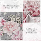 WONGS BEDDING Floral Quilt Set Queen - Image 4