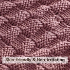Knitted Weighted Blanket for Adult, No Beads Heavy Blanket 50” x 60'' 7lbs - Image 4