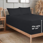 Royale Linens Extra Deep Pocket Full Fitted Sheet Only - Image 2