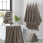 18 Piece Family Bath Towel Set Include 6 Bath Towels, 6 Hand Towels and 6 - Image 8