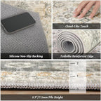 Washable 8x10 Area Rugs for Living Room, Boho Non-Slip Vintage Distress Large - Image 5