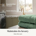 Modern Threads - Spun Loft 6-Piece 100% Combed Cotton Towel Set - Bath Towels - Image 6