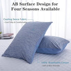 CHOSHOME Cooling Pillow Cases Zipper Pillow Covers Q-Max > 0.45 Zippered - Image 2
