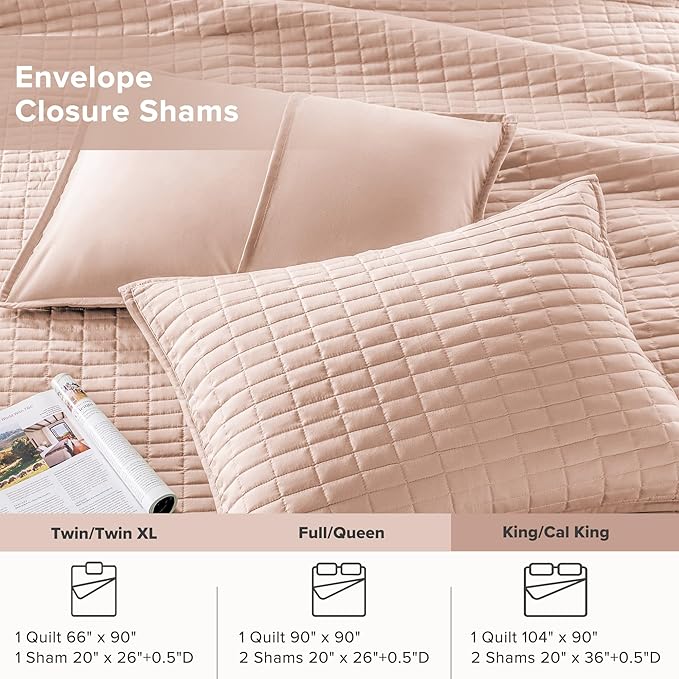 Comfort Spaces Kienna Quilt Set- Double Sided Stitching Design Summer Blanket - Image 5