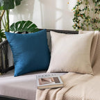 MIULEE Pack of 2 Decorative Outdoor Solid Waterproof Throw Pillow Covers Euro - Image 4