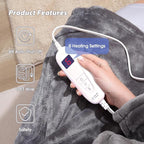 Tefici Electric Heated Blanket Throw, Super Cozy Soft 2-Layer Flannel 50" x 60" - Image 6