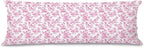 Pink Chinoiserie German Shepherd Dog 20x54 Body Pillow Cover by Unknown