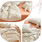 mixinni Boho Floral Girls Duvet Cover Set Twin Size Soft Cotton Comforter Cover - Image 7