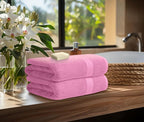 Avalon Towels Pink Bath Towels Set of 4 pcs, 100% Cotton Towel Absorbent and - Image 3