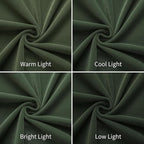 Joydeco Olive Green Velvet Curtains 72 inch Length 2 Panels, Luxury Blackout - Image 7