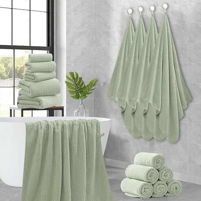 18 Piece Family Bath Towel Set Include 6 Bath Towels, 6 Hand Towels and 6 - Image 8