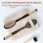 Dry & Wet Brushing Body Brush, Natural Boar Bristle Back Scrubber - Image 2