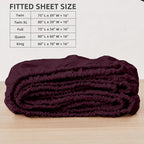 HBHLFZ Full Fitted Sheet Only, Soft Breathable Bottom Sheet - Image 2