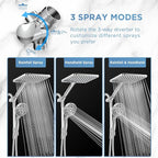Dual Handheld Shower Head Combo, 2-in-1 Rain Shower Heads System Wide Rainfall - Image 6