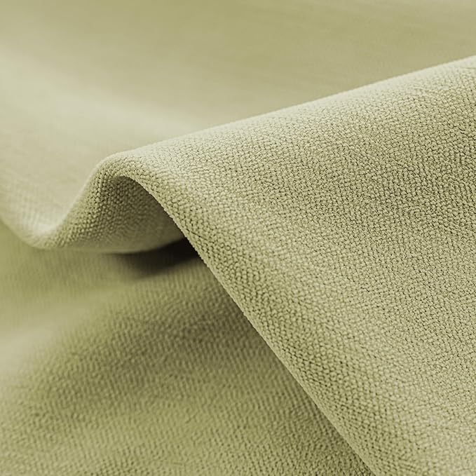 jinchan Chenille Blackout Curtains 96 Inches Long 2 Panels Sage Green Thermal - Image 4