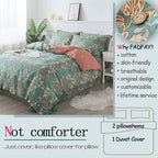 FADFAY Twin XL Duvet Cover Set Button Closure Floral Bedding Set 100% Cotton - Image 2