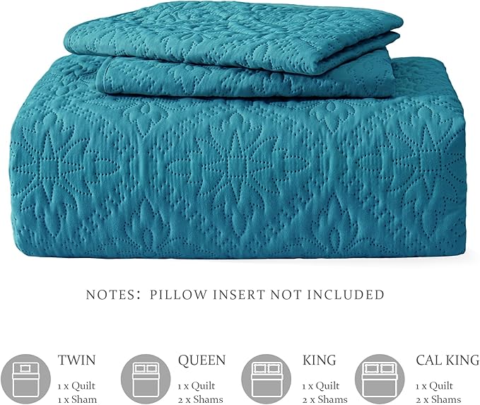Exclusivo Mezcla Twin Quilt Bedding Set, Lightweight Soft Bedspreads Coverlets - Image 6
