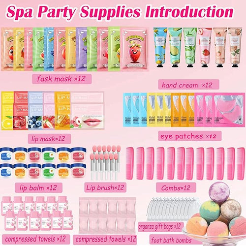 144 PCS Spa Party Supplies for Women, Spa Party Favors Include Face Masks - Image 2