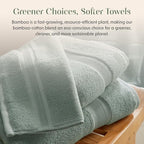 Springtree Home Luxury Bamboo Rayon Bath Towel Set of 4 | 35% Bamboo Rayon - Image 8