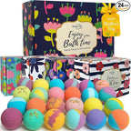 Bath Bombs for Women Gift Set by MineralMeCalifornia