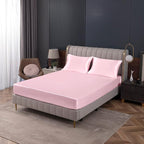 Homiest Blush Pink Satin Fitted Sheet King Size, Deep Pocket, Luxury & Ultra - Image 9