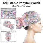 Scrub Caps Women Bouffant Scrub Hats Caps Nurses, Adjustable Working Cap - Image 4