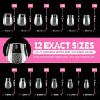 UNA GELLA Extra Short Coffin Nail Tips: XS 216pcs Pre-shape Press on Nails - Image 8