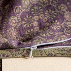 mixinni Purple Green Floral Duvet Cover Queen Size, Elegant Double-Layer Yarn - Image 6