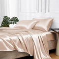 MR&HM Satin Bed Sheets, California King Size Sheets Set by MRHM
