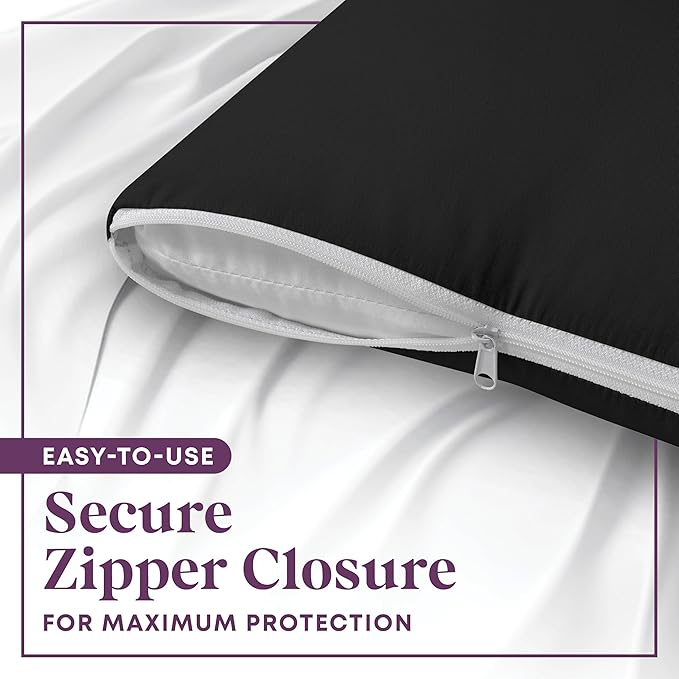 CirclesHome Pillow Protectors 2 Pack Standard Zippered - Image 3