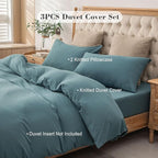 PURE ERA Jersey Knit Duvet Cover Set 100% T-Shirt Cotton Super Soft Comfy 3pc - Image 5