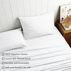 Cotton Flat Sheets Only, 600 TC 100% Cotton Flat Sheet Top Sheet Only, Twin - Image 2