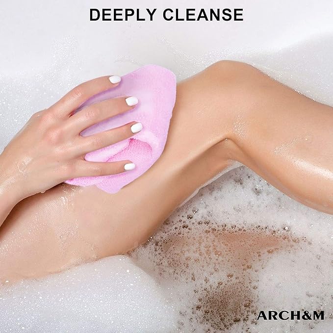 ARCH&M Exfoliating Shower Towel – 35-Inch Japanese-Style Back Scrubber - Image 4