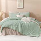Andency Oversized King Comforter Set 120''x120'', 3 Pieces Sage Green Super - Image 2