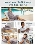 Casa Platino 100% Ringspun Cotton Bath Towel Set - Image 6