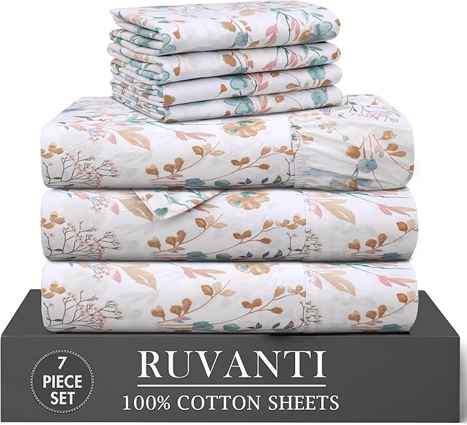 RUVANTI 7 Pcs Cotton Sheets by Ruvanti